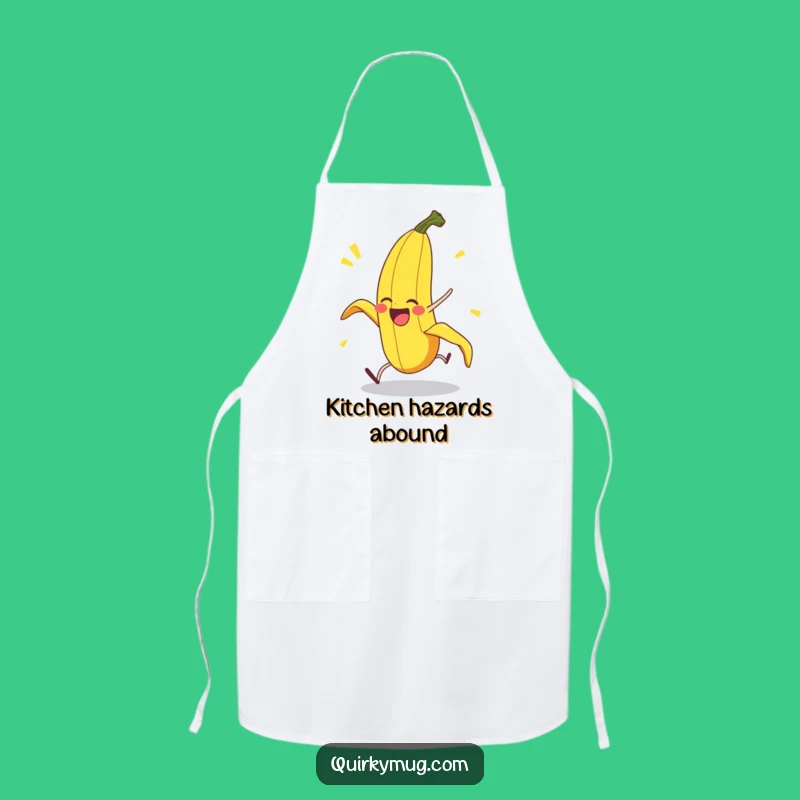 Funny Banana Peel Apron: Delighted Pratfall Banana Apron - Hilarious Kitchen Gift!