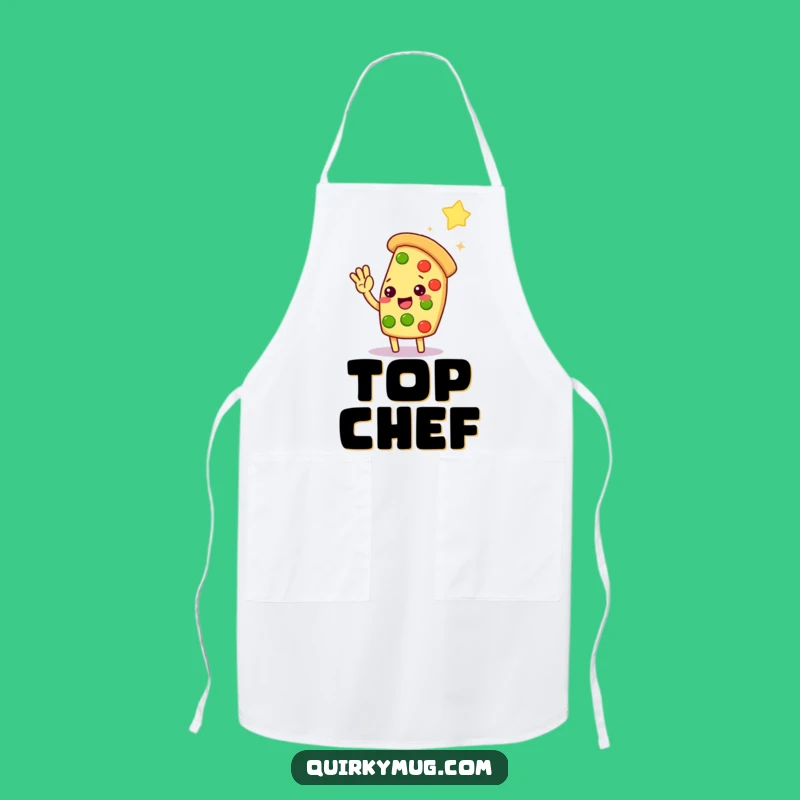 Funny Kawaii Pizza Star High-Five Apron: A Hilarious Gift for Cosmic Cooks