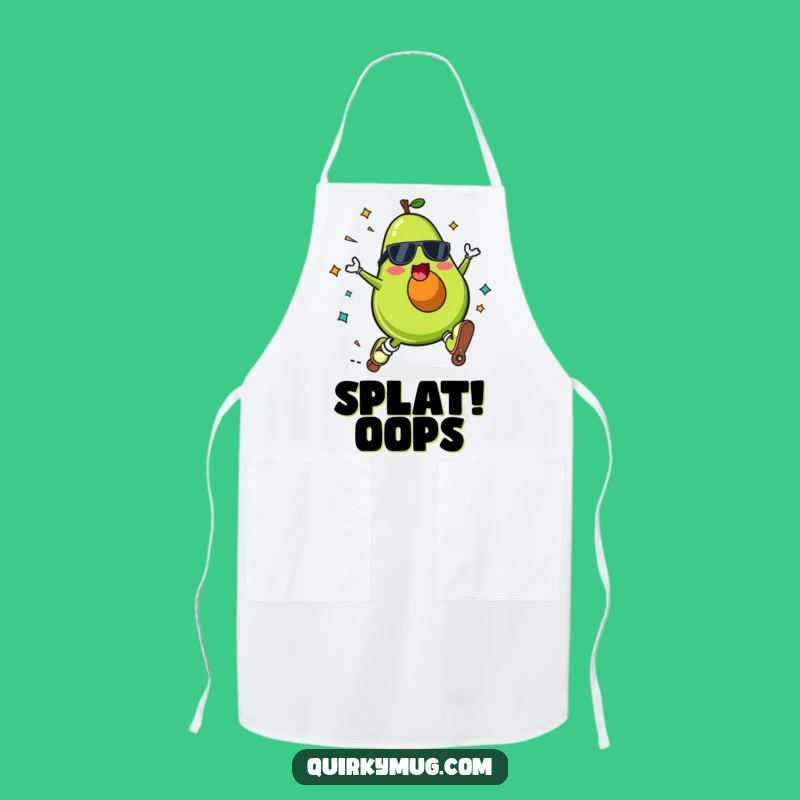 Funny Kawaii Avocado Roller Skate Fall Apron - Kitchen Humor Gift