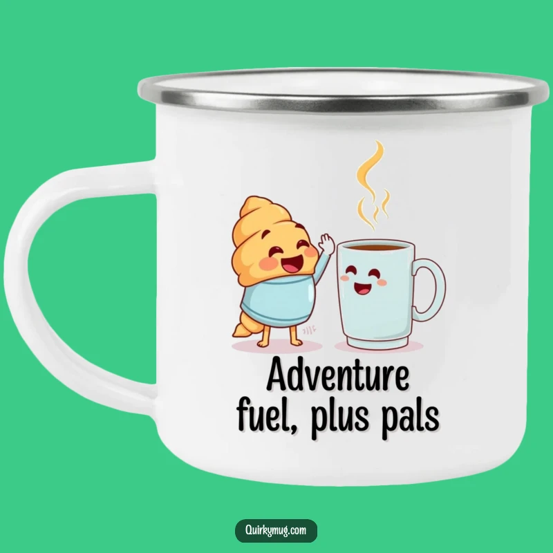 Funny Croissant Camping Mug: Breakfast Adventures with This Funny Gift Cup