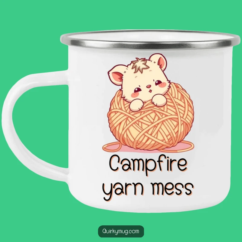 Funny Yarn Animal Camp Mug: Cozy Crafting On-the-Go, Hilarious Funny Gift!