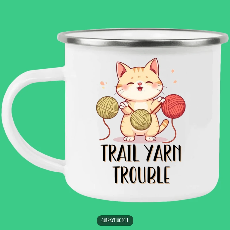 Funny Cat Camping Mug - Durable & Playful Outdoor Gift