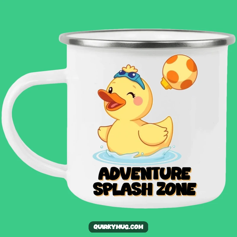 Funny Giant Rubber Duck Camping Mug - Dive into Adventure