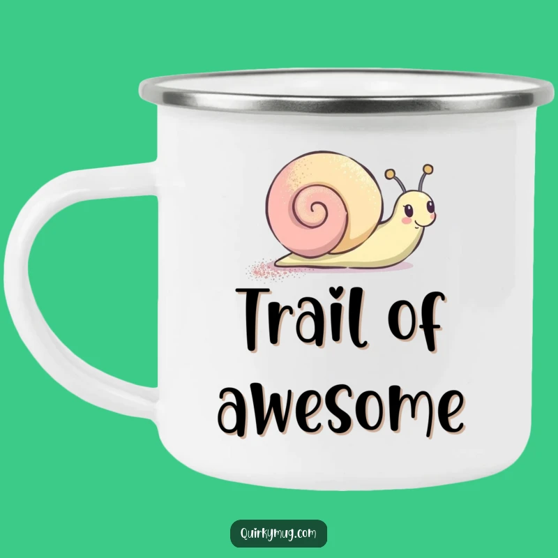 Funny Glitter Snail Camping Mug: Durable, Sparkly Character Mug for Outdoor Adventures
