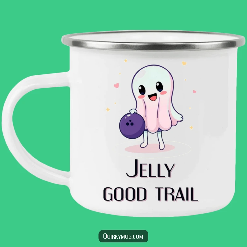 Funny Jelly Camping Mug: Bowling Balance Adventure, Great Outdoor Gift!