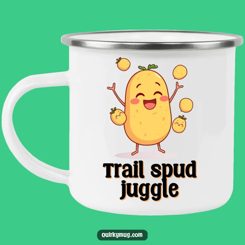 Funny Potato Juggling Camping Mug: Rugged and Hilarious for Outdoor Adventures