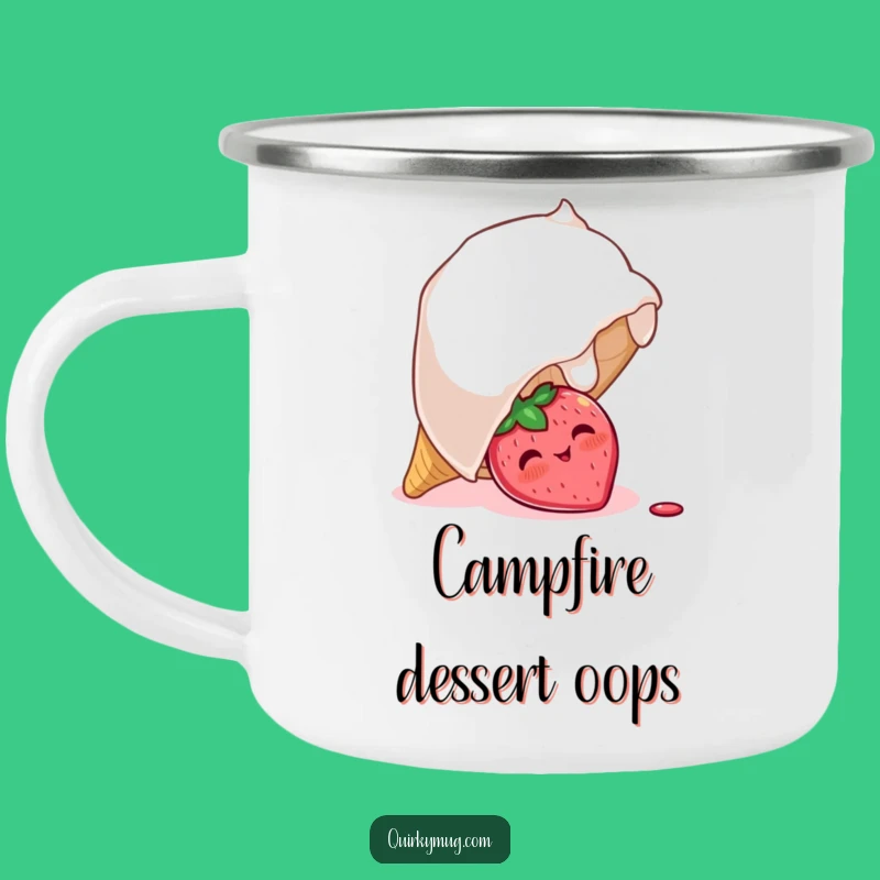Funny Strawberry Ice Cream Camping Mug: Sweet and Hilarious for Outdoor Adventures