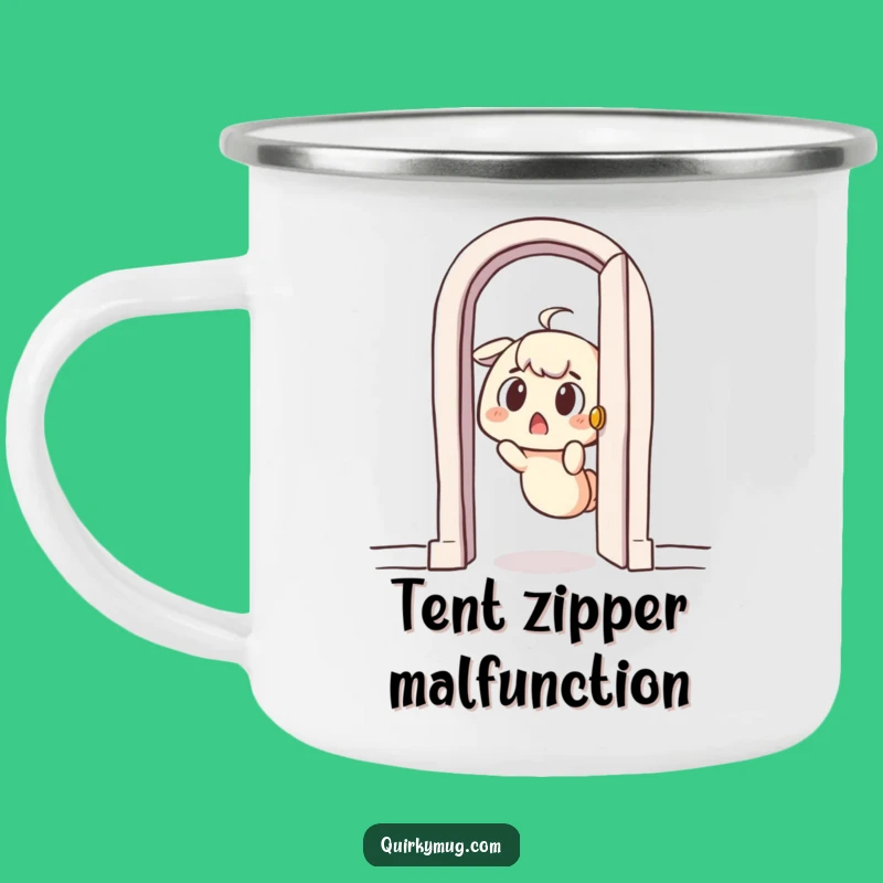 Funny Stuck Character Camping Mug: Adventure with a Comical Twist