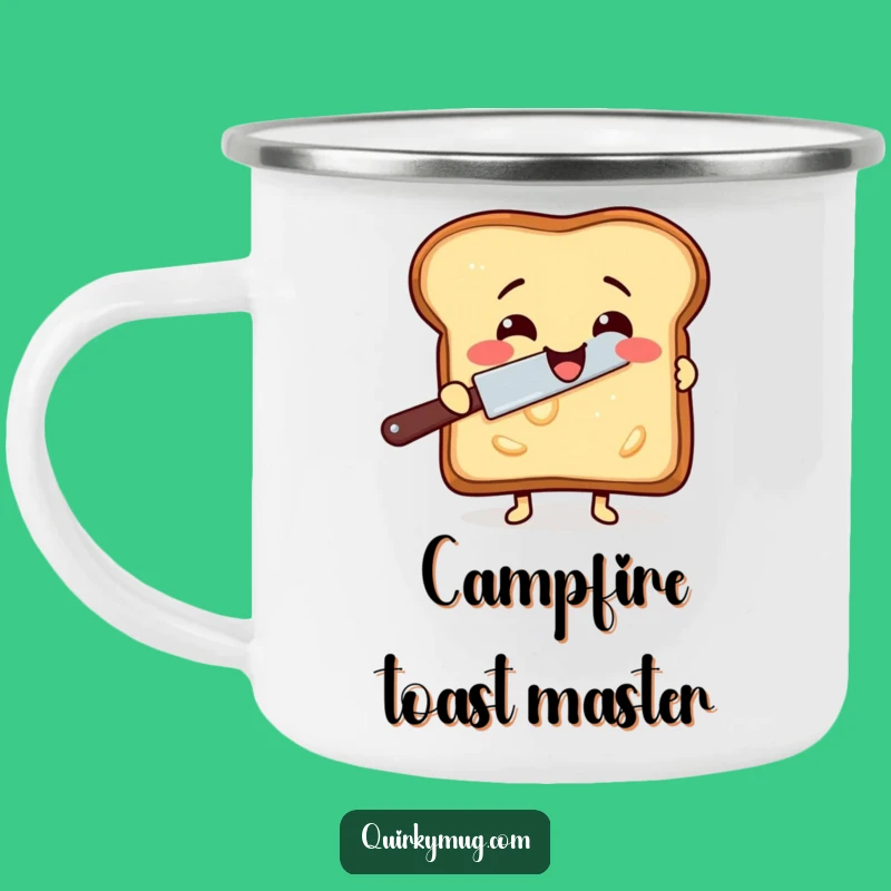 Funny Toast Buttering Camping Mug - Breakfast Fuel for the Outdoors