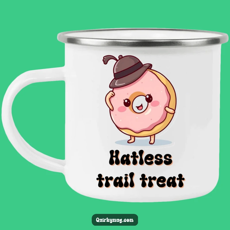 Funny Donut Hat Fail Camping Mug - Outdoor Character Fun & Hilarious Gift
