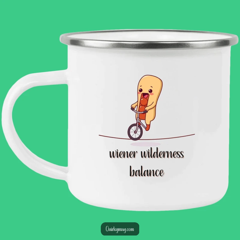 Adventure Funny Hot Dog Unicycle Camping Mug a Rugged Gift for Outdoors