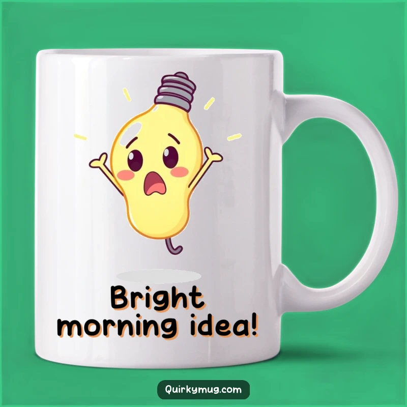 Funny Lightbulb Cartwheel Mug - Bright Idea & Hilarious Gift