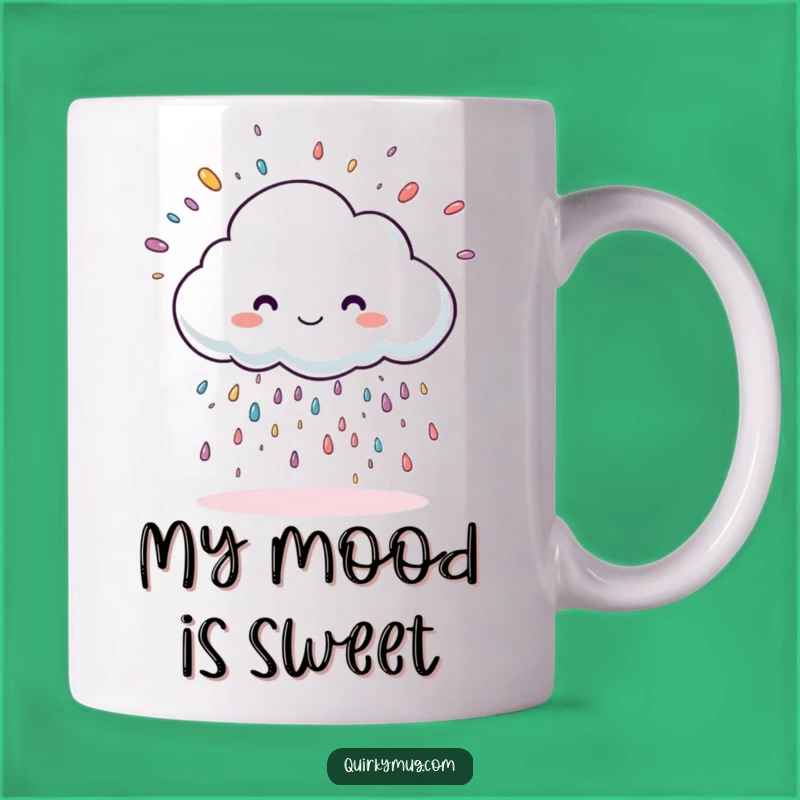 Funny Sprinkle Cloud Mug - Whimsical Weather Cartoon Gift