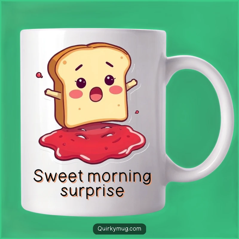 Funny Jam Disaster Bread Mug - Breakfast Surprise, Perfect Funny Gift