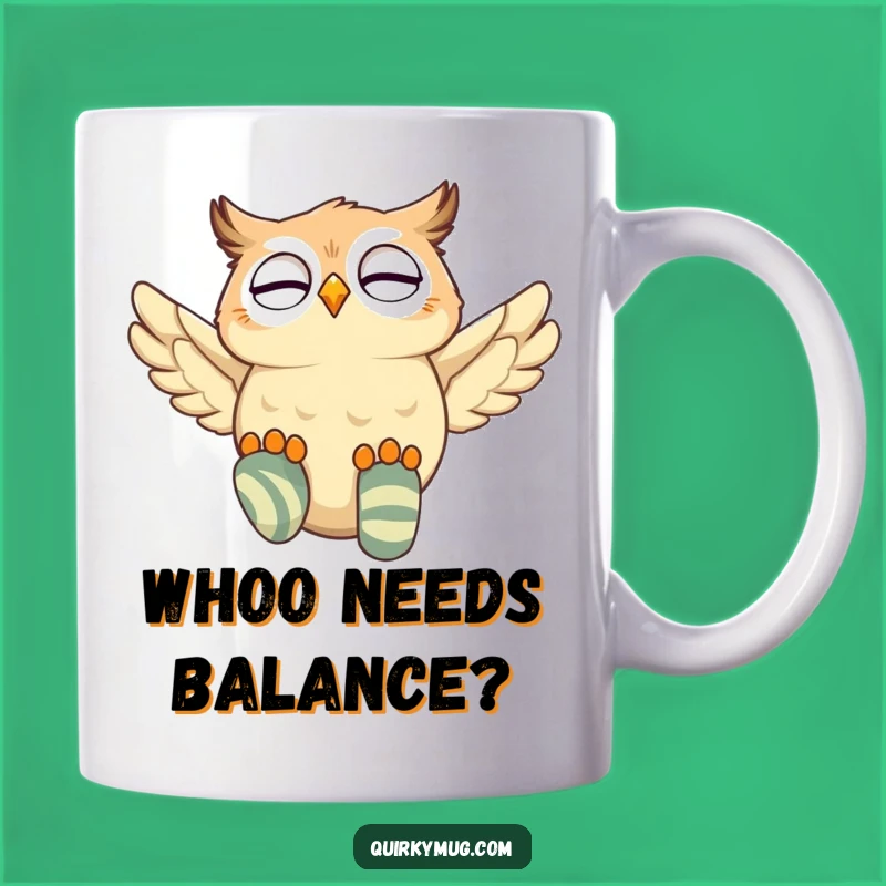 Funny Owl Flying Socks Mug: Giggling Mishap Humor, Perfect Gift for Clumsy Birds