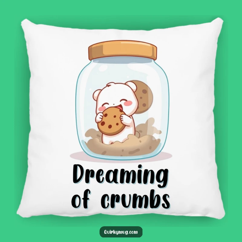 Comforting Funny Creature Pillow: Cozy Cookie Heist Design, Ideal Humorous Gift
