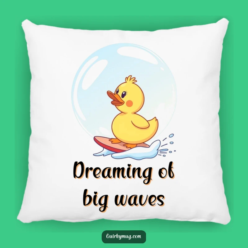 Funny Rubber Duck Bubble Surf Pillow - Comfy & Hilarious Gift for Relaxation
