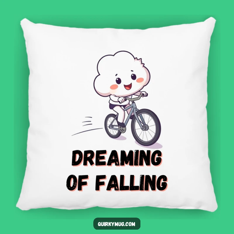 Funny Cloud Bicycle Tumble Pillow - Comfy & Hilarious Home Decor