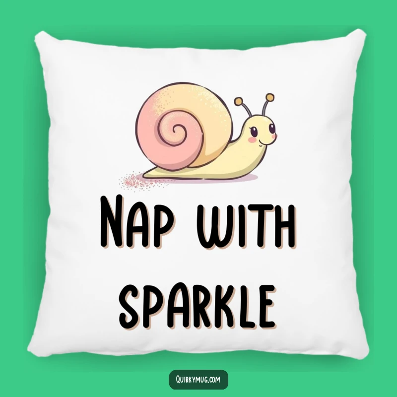 Funny Glitter Snail Pillow: Cozy Comfort with a Sparkly, Joyful Character Accent