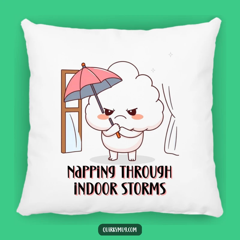 Funny Grumpy Cloud Pillow: Cozy Ironic Comfort for Your Couch