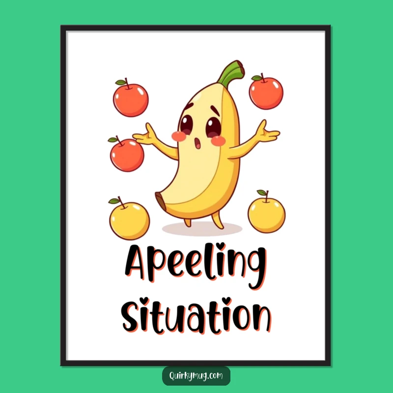 Funny Banana Slip Digital Art - Hilarious Fruit Chaos for Your Walls