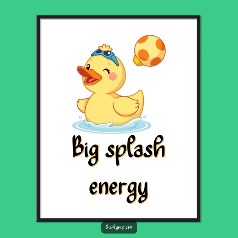 Funny Giant Rubber Duck Digital Art - Splashy Fun for Your Walls