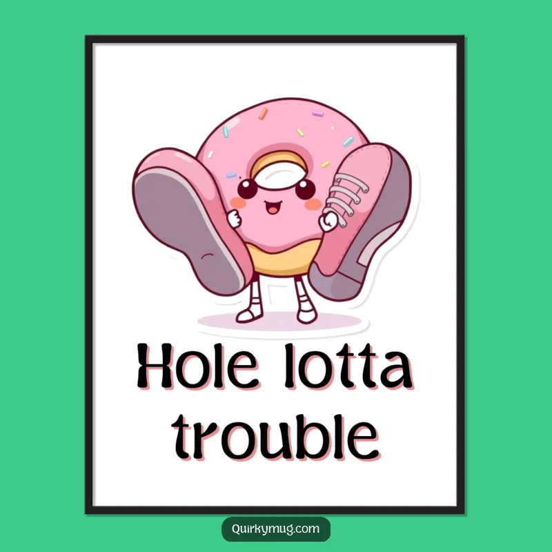 Funny Donut Giant Shoes Digital Art - Instant Sweetness Gift