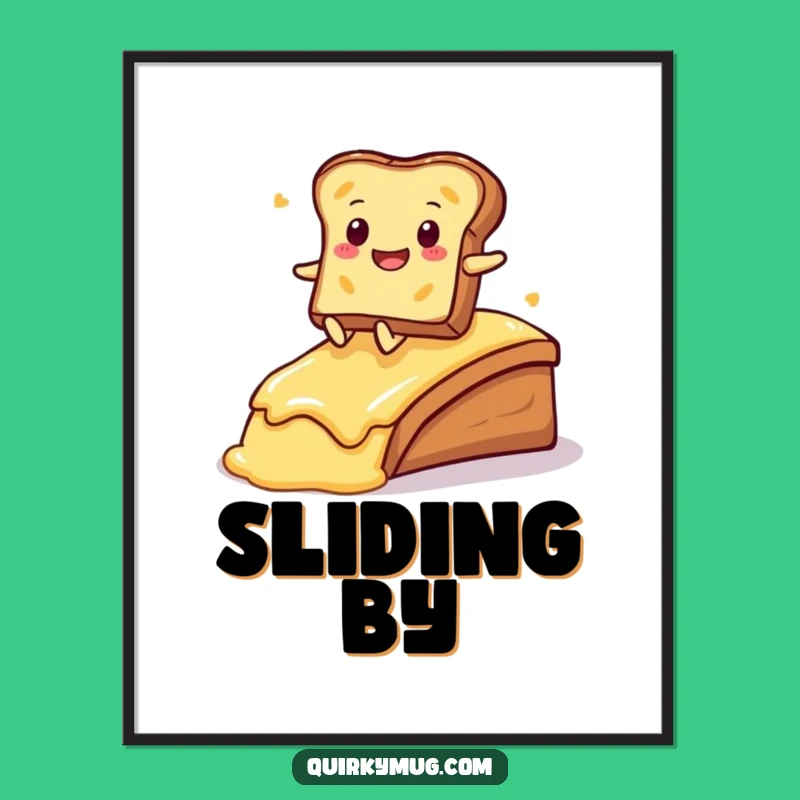 Funny Kawaii Toast Digital Art: A Hilarious Gift for Instant Kitchen Decor