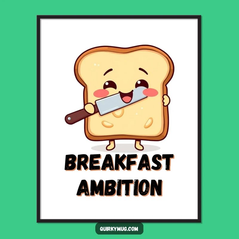 Funny Toast Buttering Digital Art - Deliciously Comedic Art for Your Walls