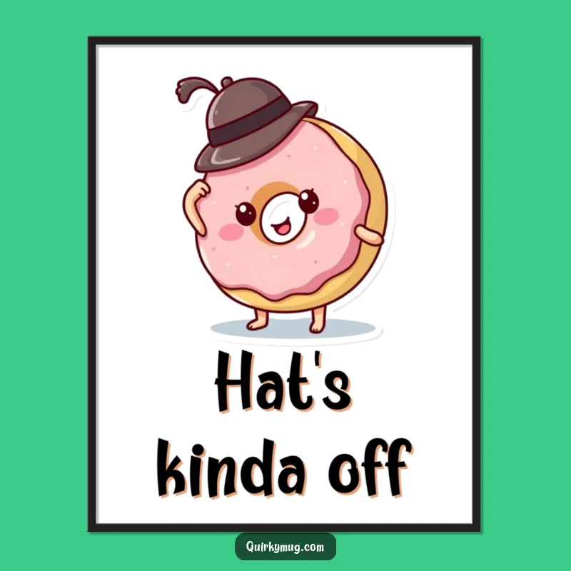 Funny Donut Hat Fail Digital Art - Instant Character Decor & Hilarious Gift
