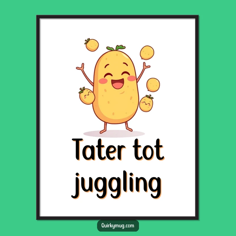 Funny Potato Juggling Digital Art: Hilarious Printable Decor for Instant Laughter