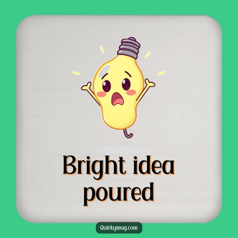 Funny Lightbulb Cartwheel Coaster - Protect Surfaces with Humor
