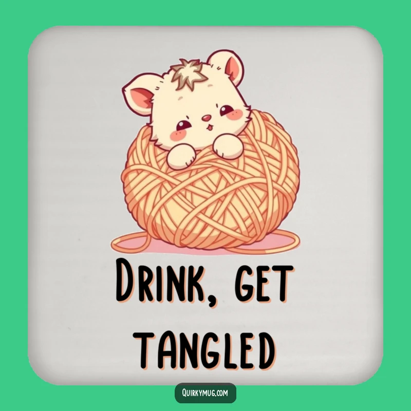 Funny Yarn Animal Coaster: Protect Surfaces with Crafty Charm, Awesome Funny Gift!