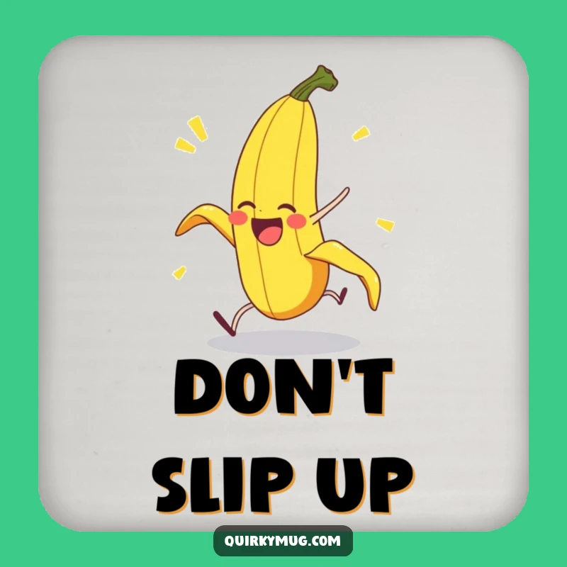 Funny Banana Peel Coaster: Delighted Pratfall Banana Coaster - Protect Surfaces with Hilarious Art!