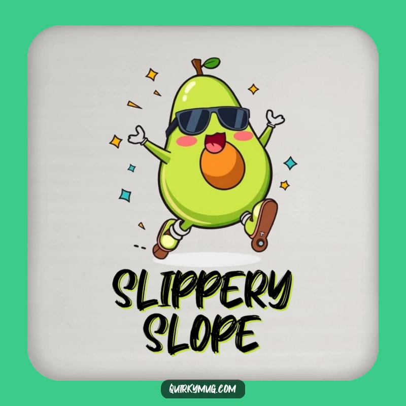 Funny Kawaii Avocado Roller Skate Fall Coaster - Protect Surfaces Humorously