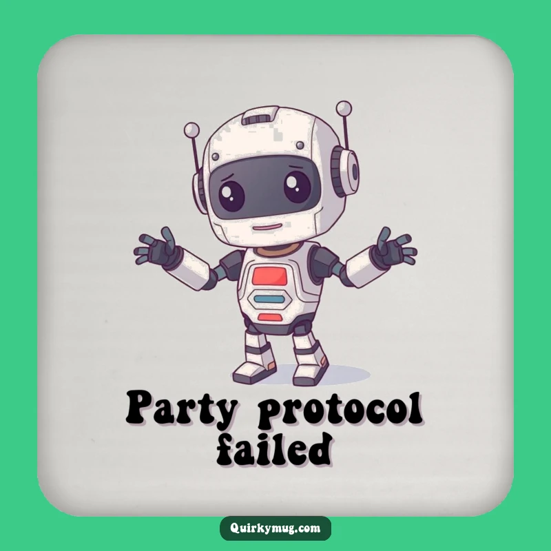 Funny Robot Dance Coaster Set: Protect Surfaces with Robotic Humor