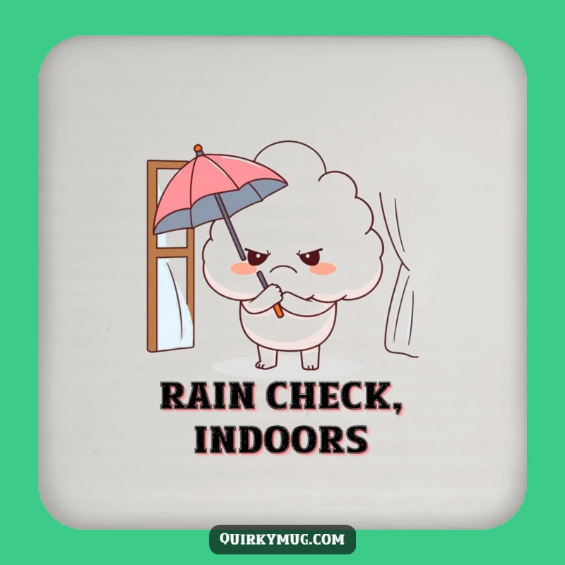Funny Grumpy Cloud Coasters: Protect Surfaces with Ironic Humor