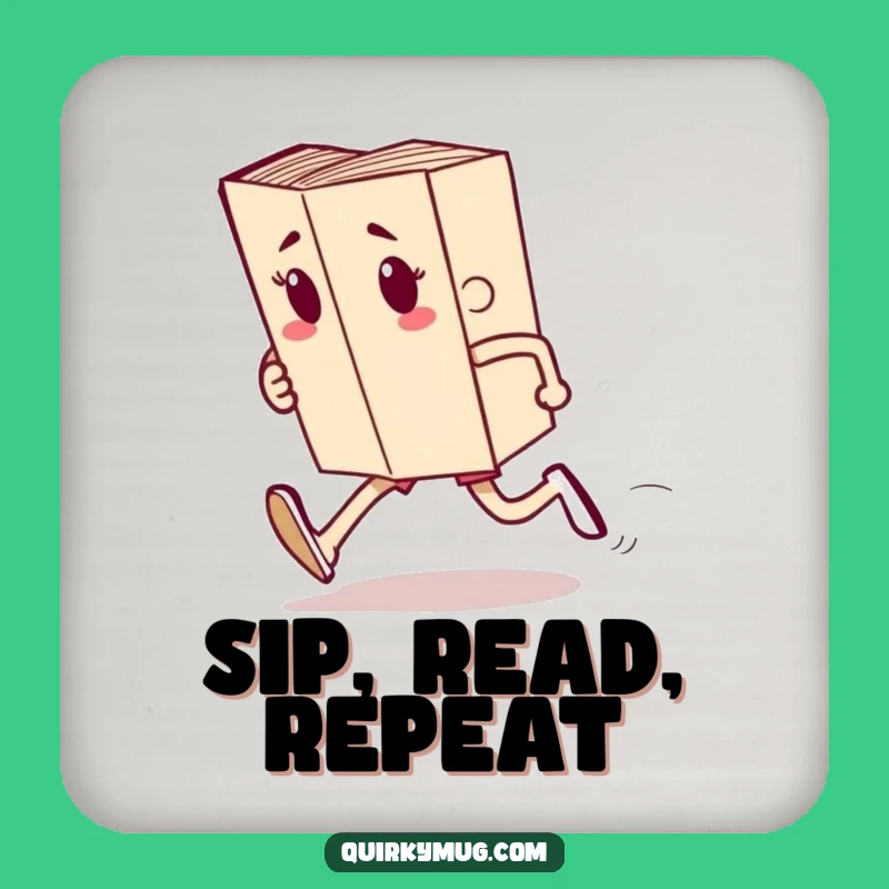 Funny Book Runner Coasters: Protect Surfaces with Literary Laughs!