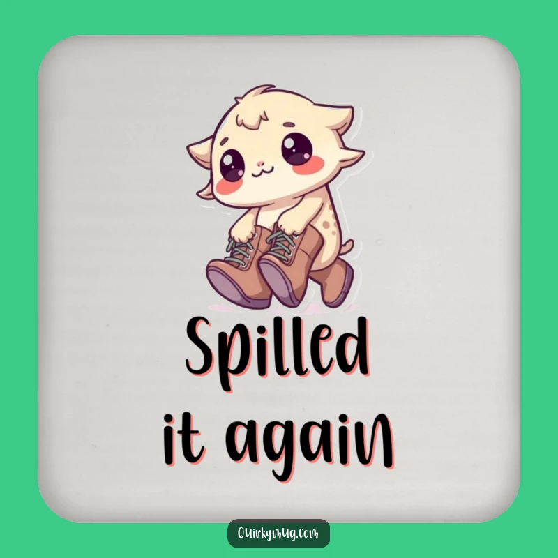 Funny Tripping Creature Coaster: Protect Surfaces with Goofy Charm, Awesome Funny Gift!