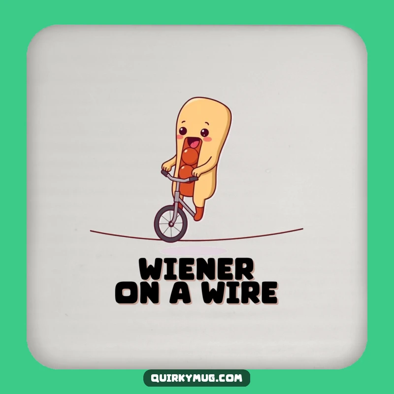 Funny Hot Dog Unicycle Coaster Set a Quirky Gift for Party Hosts