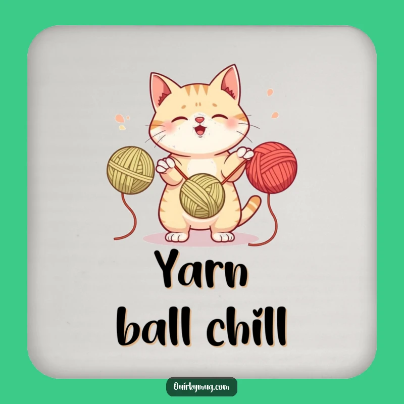 Funny Cat Coaster Set - Protect Surfaces with Playful Humor