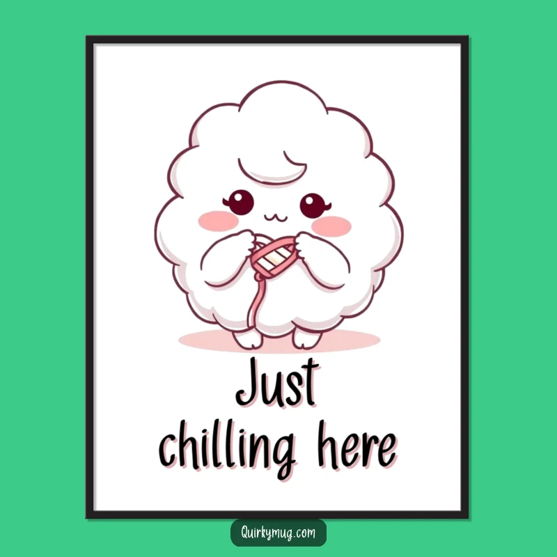 Funny Cloud Knitting Poster: Whimsical Wall Art, Perfect Funny Gift for Dreamers