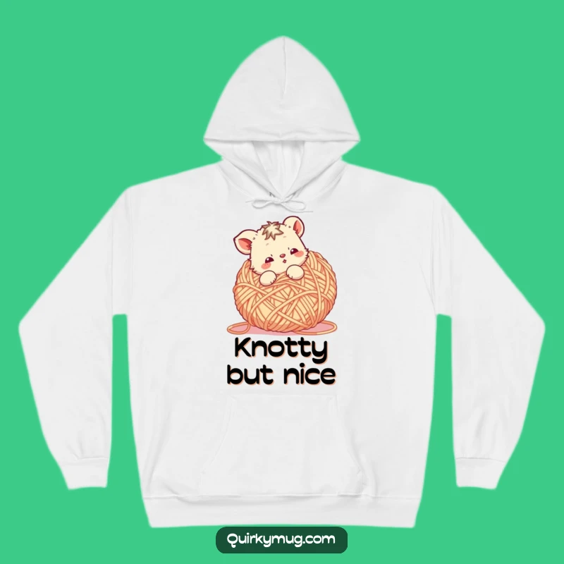 Cozy Funny Yarn Monster Hoodie: Snuggle Up in Crafty Chaos, Perfect Funny Gift!