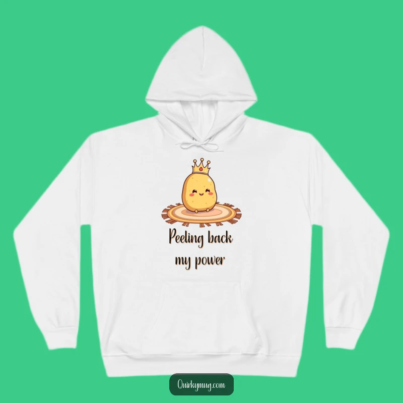Funny Couch Potato Hoodie: Royal Comfort, Cozy Gift