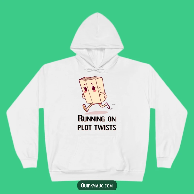 Funny Book Runner Hoodie: Cozy Up with Literary Adventures and Warmth