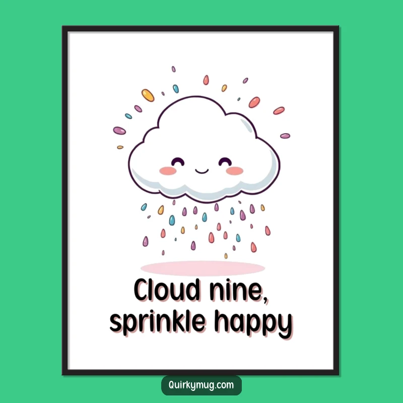 Free Printable Sprinkle Cloud ArtFunny Downloadable Gift Decor