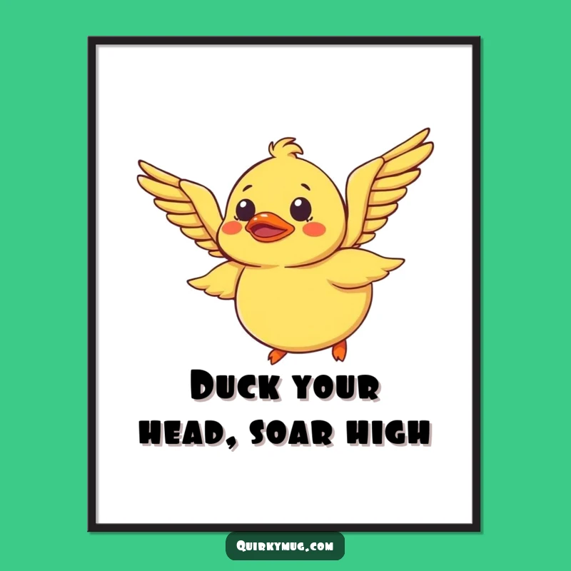Free Printable Duck Flight Art - Funny Downloadable Bewildered Poster