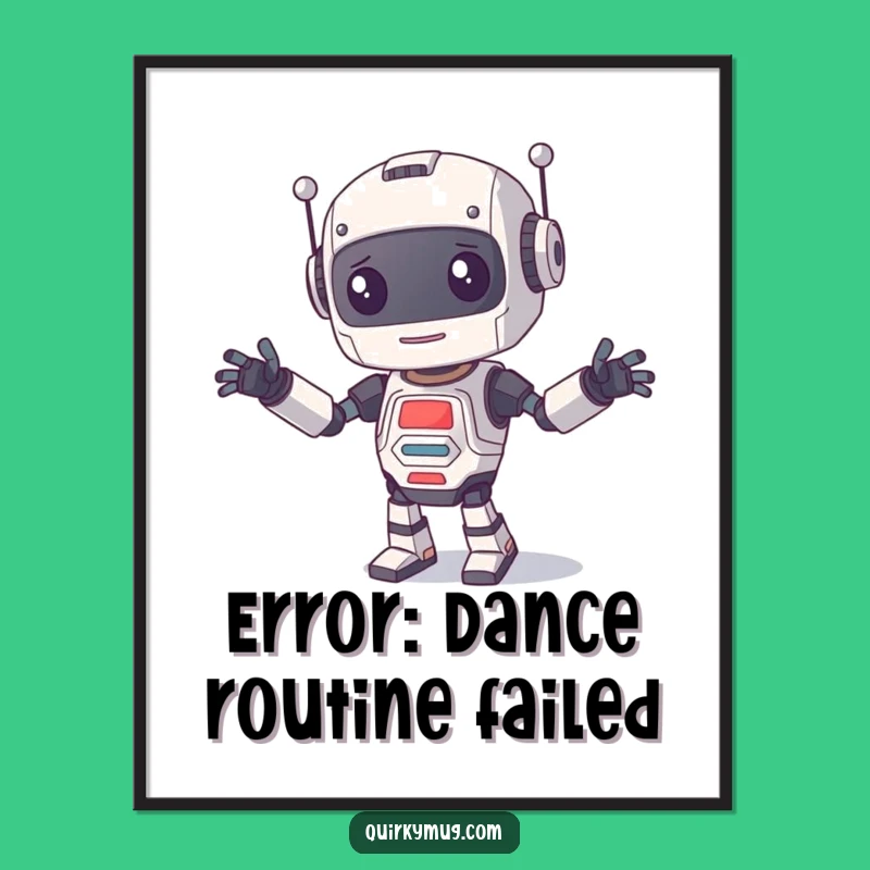 Free Printable Wall Art: Clumsy Robot Dance, Hilarious Downloadable Decor
