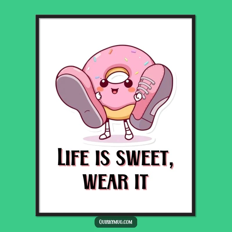 Free Printable Donut Shoes ArtFunny Downloadable Gift Decor