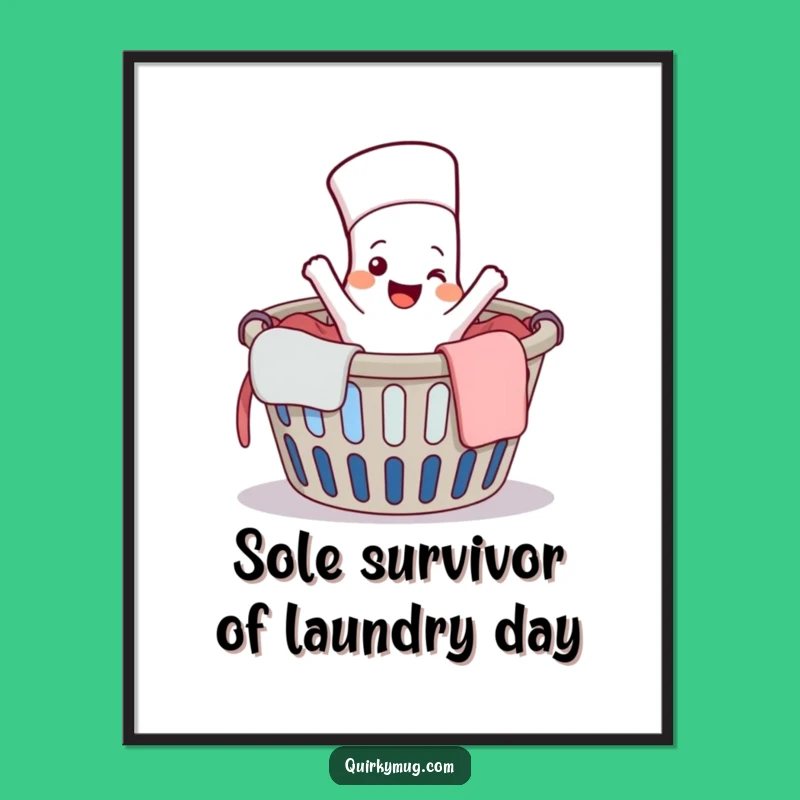 Free Printable Escaping Sock Wall Art - Quirky Downloadable Art for a Humorous Home Decor Gift